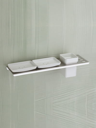 Double Soap Dish With Tumbler Holder