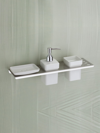 Soap Dish With Tumbler Holder With Liquid Soap Dispenser